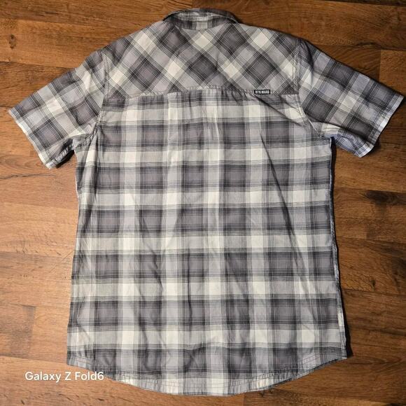 Metal Mulisha grey and white button up shirt size small - Picture 2 of 7